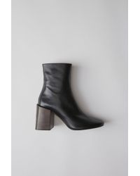 Acne Studios Saul Black Deconstructed Booties