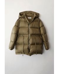 acne down filled coat black