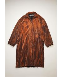 Acne Studios Fn-wn-outw000343 Peach Orange Tie-dye Velvet Coat