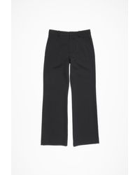 Acne Studios Tailored Wool Blend Wrap Trousers in Grey for Men