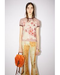 Jupe asymétrique avec imprimé tapisserie Acne Studios en coloris Neutre Femme Vêtements Jupes Minijupes 