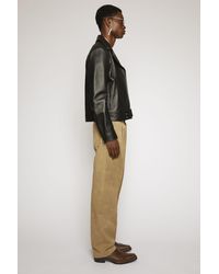 Acne Studios Veste de motard en cuir - Noir