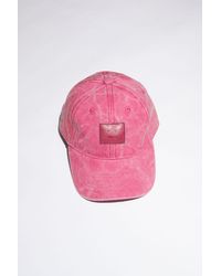 Acne Studios Leather Baseball Cap - Pink
