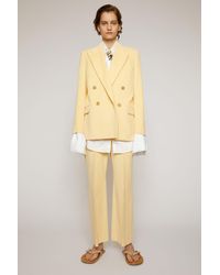 Acne Studios Corduroy Suit Jacket vanilla Yellow