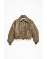 Acne Studios - Faux Leather Bomber Jacket - Lyst