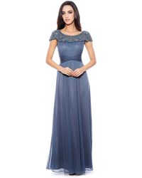 Decode 1.8 Embellished Ruched Gown 182752sm - Blue