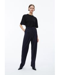 Slacks and Chinos Wide-leg and palazzo trousers Womens Clothing Trousers Natural A Days March Harris Pleated Trousers in Desert 