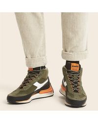 Diadora Condor S Camo High Top Sneakers Mens 9.5 Gray/Orange NEW 