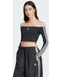 adidas - 3S Off Shoulder Magliette - Lyst