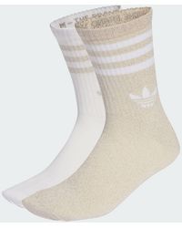 adidas - 3-Stripes Glitter Crew Socks 2 Pairs - Lyst
