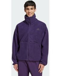adidas - City Tech High Pile Fleece Full-Zip Jacket - Lyst