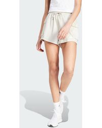 adidas - Essentials Small Logo French Terry Cargo Shorts - Lyst
