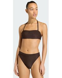 adidas Originals - Iconisea Ribbed Padded Bandeau Bikini Top - Lyst