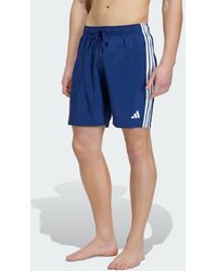 adidas - 3 Stripes Swim Shorts 8 Inch - Lyst