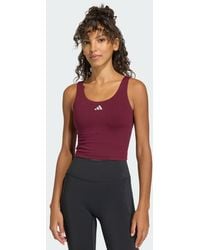 adidas - 3 Stripes Studio All Me Light Support Tank Top - Lyst