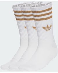 adidas - 3-Stripes Crew Socks 3 Pairs - Lyst