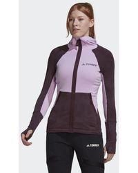 adidas - Terrex Tech Flooce Hooded Hiking Fleece Jacket - Lyst