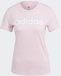 adidas - T-shirt LOUNGEWEAR Essentials Slim Logo - Lyst