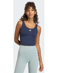 adidas - 3 Stripes Studio All Me Light Support Tank Top - Lyst