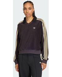 adidas - Terry Towel V Neck Long Sleeves Polo Shirt - Lyst