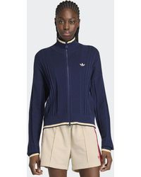 adidas - Cable Knit Firebird Track Top - Lyst