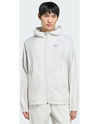 adidas - Tech Trefoil Essentials Hooded Full Zip Track Top - Lyst