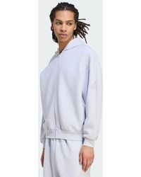 adidas - Soft Lux Full-Zip Hoodie - Lyst