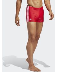 adidas Boxer da nuoto Classic 3-Stripes - Rosso