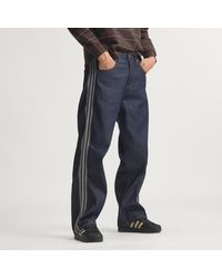 adidas - Firebird Adicolor Denim Jeans Mid-Rise Straight Leg - Lyst