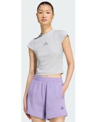 adidas - Kit Small Logo Rib T-Shirt - Lyst