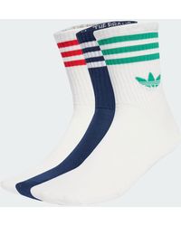 adidas - 3-Stripes Crew Socks 3 Pairs - Lyst