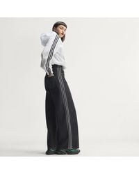 adidas - High Rise Wide Leg Denim Pant - Lyst