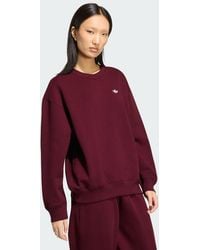 adidas - Sweatshirt Adidas Essentials Crew Long Fleece Os Sweatshirt - Lyst