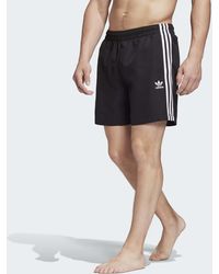 adidas 3-Streifen Badeshorts - Schwarz