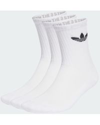 adidas - Trefoil Cushion Crew Socks 3 Pairs - Lyst