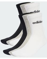 adidas - Linear Crew Socks Cushioned Socks 6 Pair Pack - Lyst