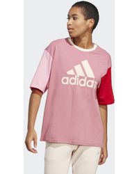 adidas - Essentials Big Logo Boyfriend T-shirt - Lyst