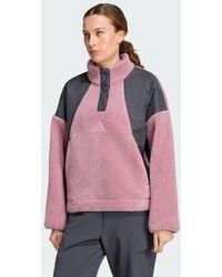 adidas - Terrex Xploric Climawarm High Pile Snap Sweatshirt - Lyst