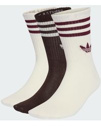 adidas - 3-Stripes Crew Socks 3 Pairs - Lyst