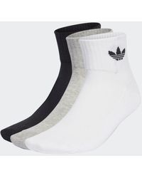 adidas - Mid Crew Socks 3 Pairs - Lyst