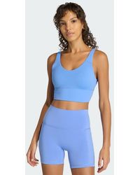 adidas - 3 Stripes Studio All Me Light Support Bra - Lyst