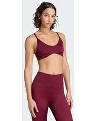 adidas - Optime Essentials Workout Shine Light Support Bra - Lyst