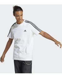 adidas - T-Shirt Essentials Single Jersey 3-Stripes - Lyst