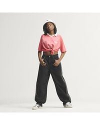adidas - High Rise Barrel Leg Denim Pant - Lyst