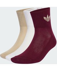 adidas - Mid Crew Socks 3 Pairs - Lyst