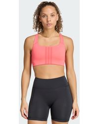 adidas - Optime Workout 3-Stripes Medium Support Bra - Lyst
