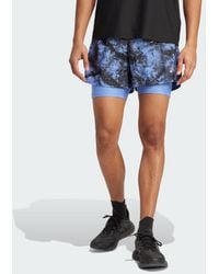 adidas - Own The Run Spray Dye 2-In-1 Short - Lyst
