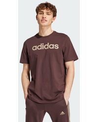 adidas - Essentials Single Jersey Linear Embroidered Logo T-Shirt - Lyst