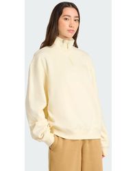 adidas - Sudadera Essentials Linear Quarter-Zip Oversized - Lyst