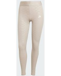 adidas - Hyperglam Full-Length Emboss Leggings - Lyst